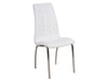 Chaise EMMA simili cuir blanc