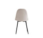 CHAISE SCANDINAVE PIED NOIR VELOURS BEIGE - image 3