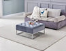 Table Basse rangements TIROIRS plateau velours capitonné noir