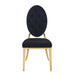 Chaise MEDAILLON capitonnées  Gold et velours noir