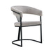 CHAISE AVEC ACCOUDOIR BRITTANY METAL NOIR VELOURS GRIS - image 3