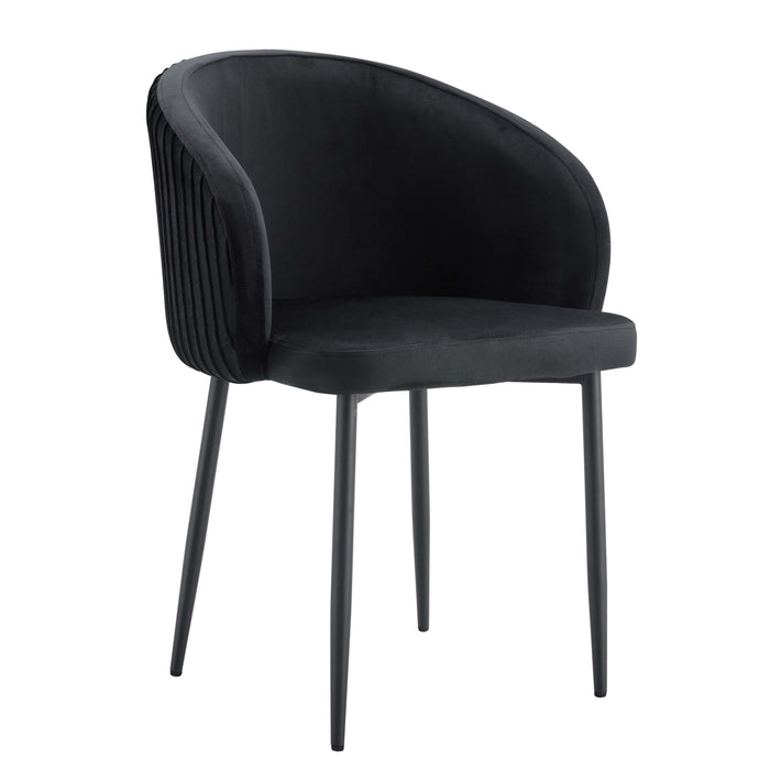 CHAISE AVEC ACCOUDOIR CARLITA NOIR PIED METAL NOIR - image 1