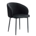 CHAISE AVEC ACCOUDOIR CARLITA NOIR PIED METAL NOIR - image 1