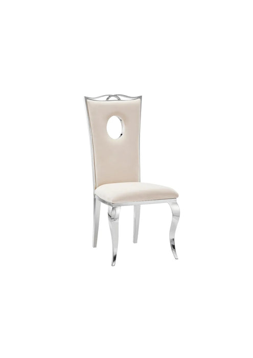 Lot de Chaises baroque ROYAL Chrome Velours - image 4