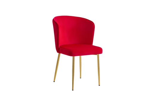 Chaise moderne DIANA gold velours fushia