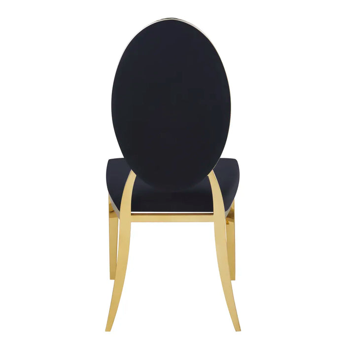 Chaise MEDAILLON capitonnées  Gold et velours noir