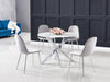 Table a manger ronde JESSICA chrome XXL 120 cm 4 couverts - image 4