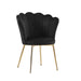 Chaise NYMPHEA pieds Gold assise Velours noir