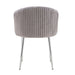 CHAISE AVEC ACCOUDOIR CARLITA GRIS PIED CHROME - image 3