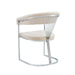 CHAISE AVEC ACCOUDOIR BRITTANY CHROME VELOURS BEIGE - image 3