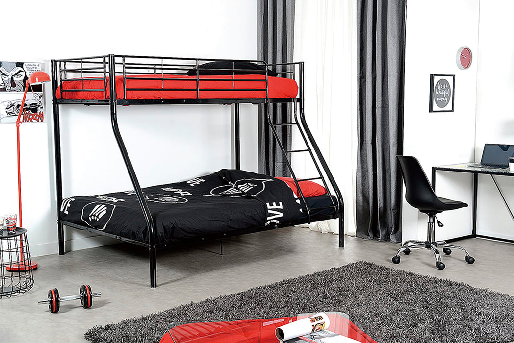 LIT SUPERPOSÉ BOB NOIR 90X190cm + 140x190 cm