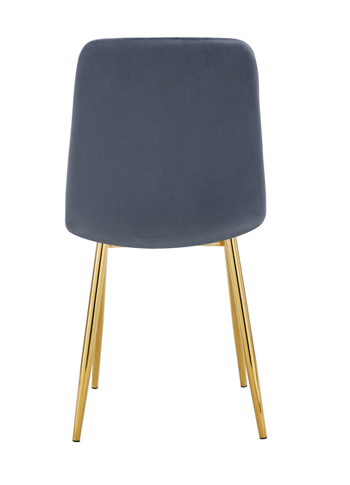 CHAISE ELISA PIED GOLD VELOURS ANTHRACITE - image 3