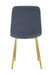 CHAISE ELISA PIED GOLD VELOURS ANTHRACITE - image 3