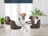 Table a manger ronde JESSICA chrome XXL 120 cm 4 couverts - image 4