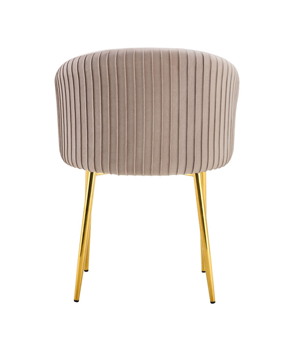 CHAISE AVEC ACCOUDOIR CARLITA MOKA PIED GOLD - image 3