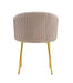 CHAISE AVEC ACCOUDOIR CARLITA MOKA PIED GOLD - image 3