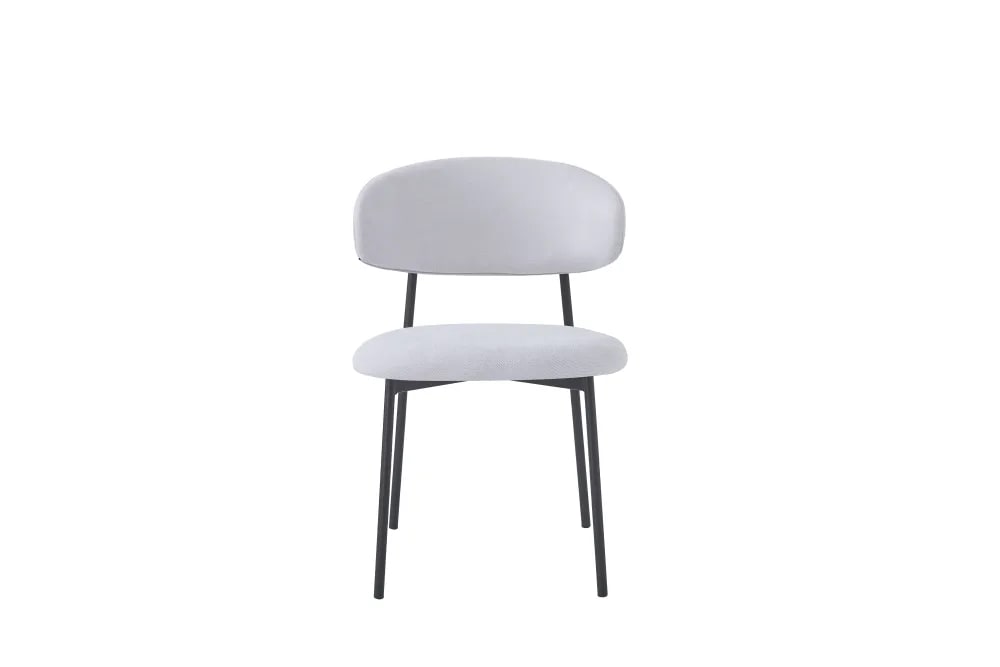 CHAISE LULU PIEDS METAL NOIR SERGE BEIGE - image 1