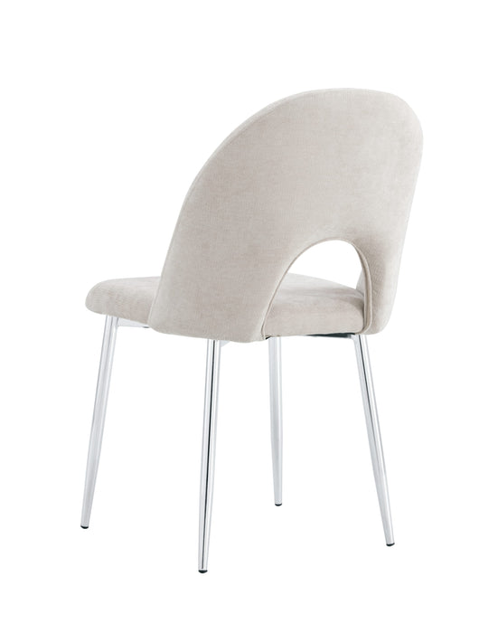 CHAISE TEDDY CHENILLE MOKA PIED CHROME - image 2