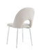 CHAISE TEDDY CHENILLE MOKA PIED CHROME - image 2
