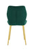 CHAISE COQUILLAGE VELOURS VERT SAPIN PIED GOLD - image 3