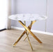 TABLE REPAS JESSICA GOLD MARBRE BLANC XXL120x75cm - image 2