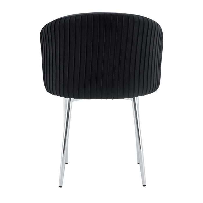 CHAISE AVEC ACCOUDOIR CARLITA NOIR PIED CHROME - image 3