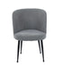 CHAISE SACHA PIEDS METAL NOIR ASSISE ANTHRACITE TISSU EFFET LIN - image 2