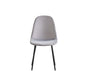 CHAISE SCANDINAVE PIED NOIR VELOURS GRIS - image 1