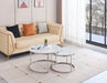 TABLE BASSE GIGOGNE CHROME CERAMIQUE 80x45cm+60x38cm - image 4