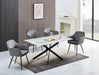 Table Repas JESSICA XXL Métal noir et plateau en verre 180 cm 6 à 8 couverts - image 2