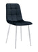 CHAISE ELISA PIED CHROME VELOURS NOIR - image 1