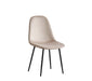 CHAISE SCANDINAVE PIED NOIR VELOURS TAUPE - image 2