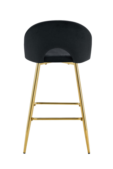 TABOURET DE BAR TEDDY PIED GOLD VELOURS NOIR - image 3