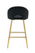TABOURET DE BAR TEDDY PIED GOLD VELOURS NOIR - image 3