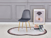 Chaise  SCANDINAVE en velours pieds Gold anthracite