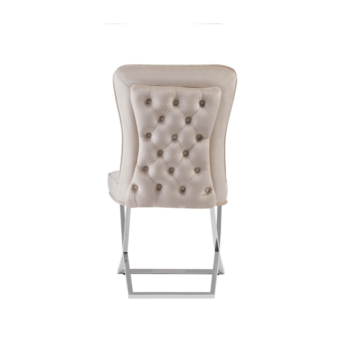 CHAISE GABRIELLE CHROME VELOURS BEIGE - image 2