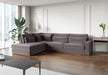 CANAPE LE BRISTOLA ANGLE GAUCHE VELOURS GRIS 315X230cm - image 1