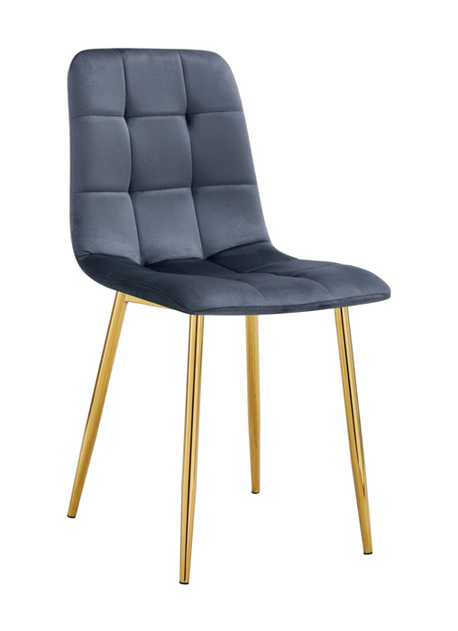 CHAISE ELISA PIED GOLD VELOURS ANTHRACITE - image 1