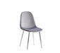 Chaise  SCANDINAVE en velours pieds chrome anthracite