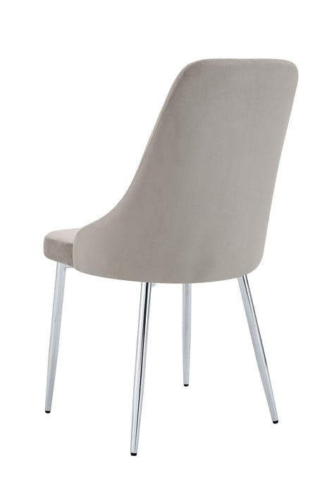 CHAISE BELIZE PIED CHROME VELOURS MOKA - image 2