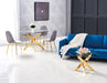 TABLE REPAS JESSICA GOLD TRANSPARENT XXL120x75cm - image 4