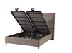 LIT COFFRE VENUS COTELE TAUPE 140X190CM - image 2