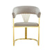 CHAISE AVEC ACCOUDOIR BRITTANY GOLD VELOURS MOKA - image 1