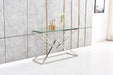 Console PYRAMID chrome en verre Transparent 120x40x78 cm 