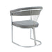 CHAISE AVEC ACCOUDOIR BRITTANY CHROME GRIS SILVER - image 3