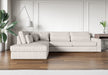 CANAPE LE BRISTOLA ANGLE GAUCHE COTELE ECRU 315X230cm - image 1
