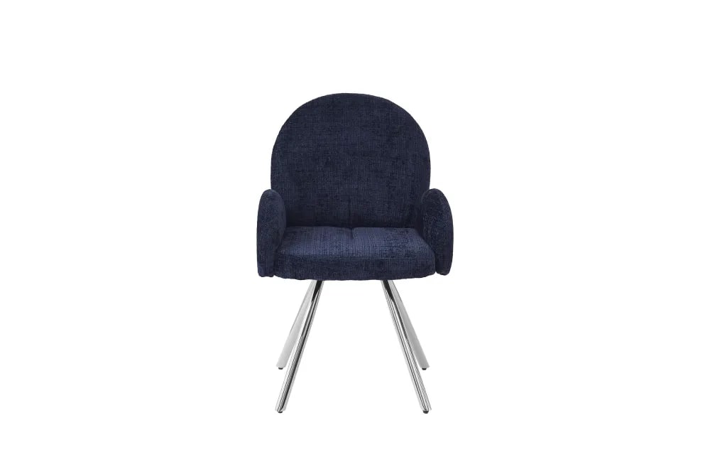 CHAISE AVEC ACCOUDOIR MIMI CHROME BLEU - image 1
