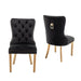 Lot de 2 chaises POIGNEE Clouté en velours pied Gold - image 1