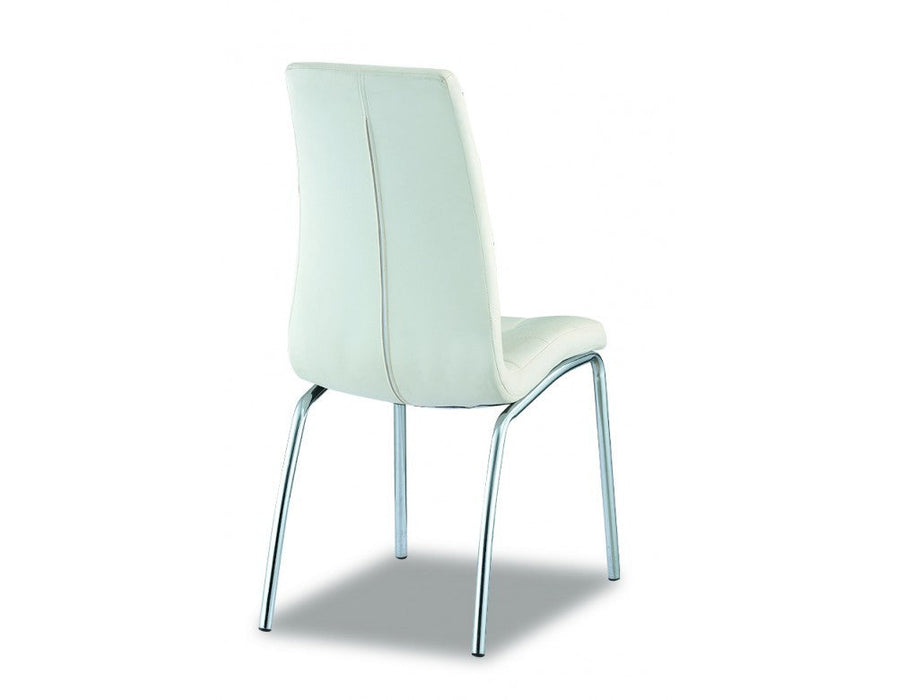 Chaise EMMA simili cuir blanc