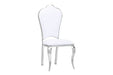 Chaise Prestige Chrome simili cuir   SAKURA blanc